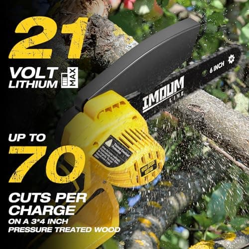 Cordless Pole Saw & Mini Chainsaw, 21V 3.0Ah Battery Powered 6 Inch Electric Pole Chainsaw, 6.6 LB Lightweight, 15.2-Foot MAX Reach Pole Saw