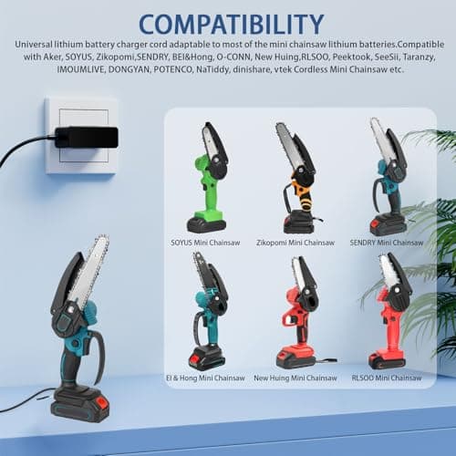21V Lithium Ion Battery Charger for Cordless Mini Chainsaws Compatible with Multiple Brands