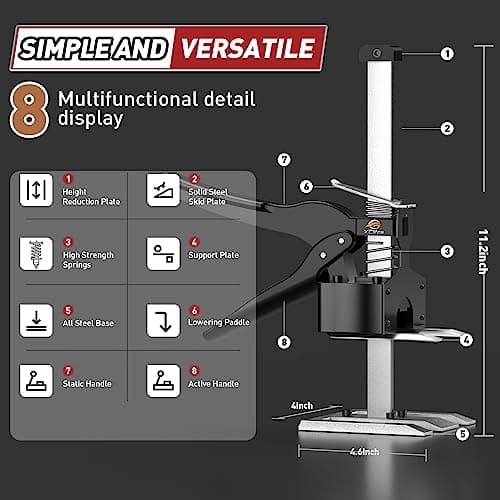 Dynamic Load 450 LB, 6.69 in Height Adjustment Construction Jack, 2 Pack
