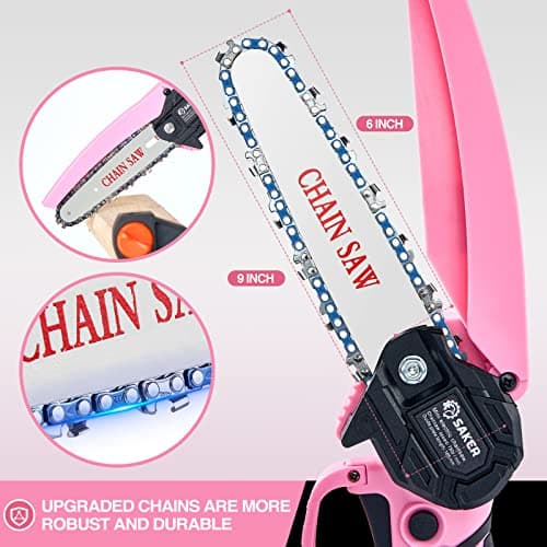 Saker Mini Electric Chainsaw Kit with Pink Color