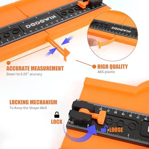 Dodowin Unlimited Connection 10 Inch Contour Gauge Tool, Shape & Outline for Men Dad Husband