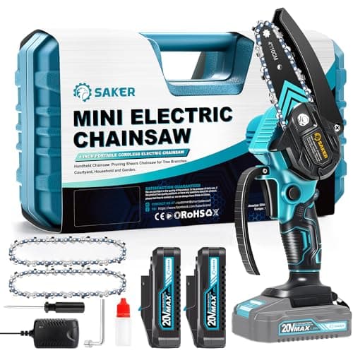 Saker Mini Cordless Electric Chainsaw, 4 Inch Portable Chainsaw