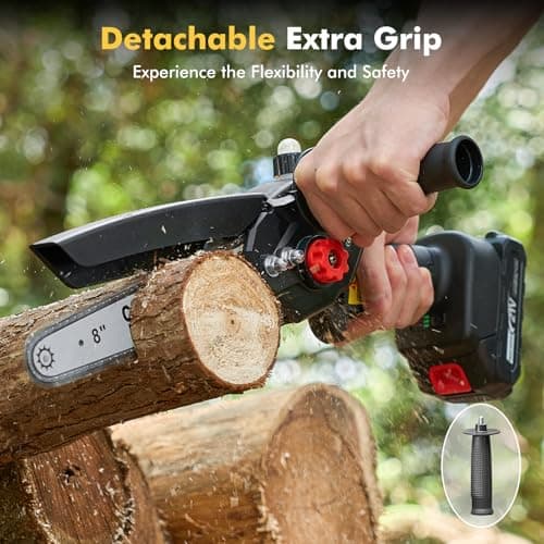 Seesii DL07 Cordless Electric Chainsaw, UpgradedBrushless Chain Saw with Auto Oiler