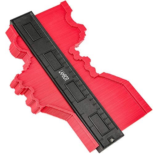 10 Inch Contour Gauge - Precise Irregular Shape Duplicator for Wood Cutting (Red)