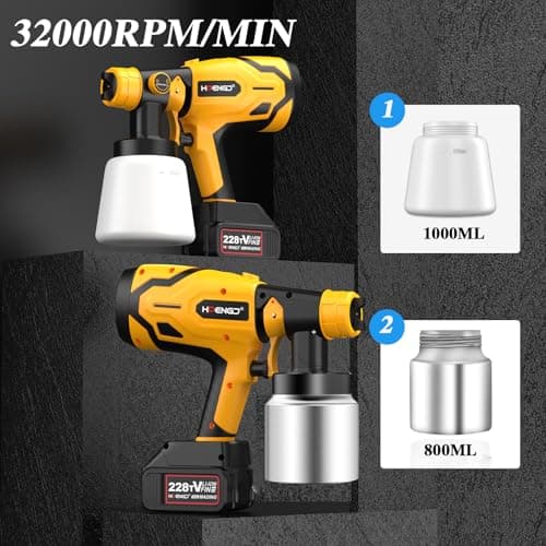 DeWalt 20v Max Cordless HVLP Paint Sprayer, 800W 6-Nozzle Gun for House Painting (Battery Not Included)