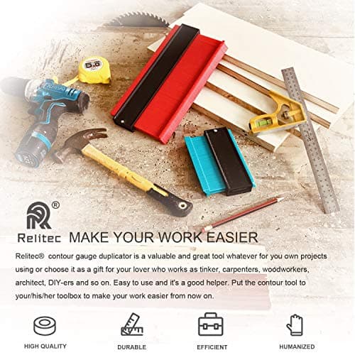 Relitec Contour Gauge Duplicators for Curved Shapes (Widen 5" & 10")