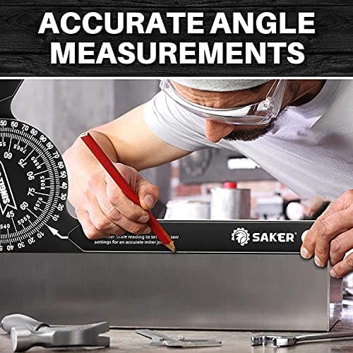 Saker Miter Saw Protractor & Contour Duplication Gauge (10" + 5")