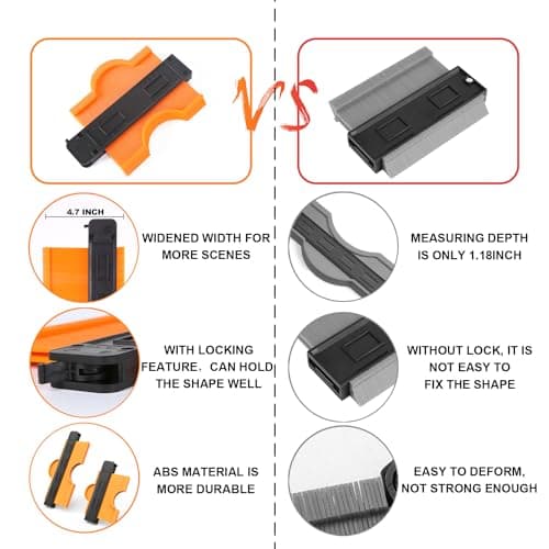 Contour Gauge with Lock, 2 Pack Duplicator Tool - Cool Gadgets for Men