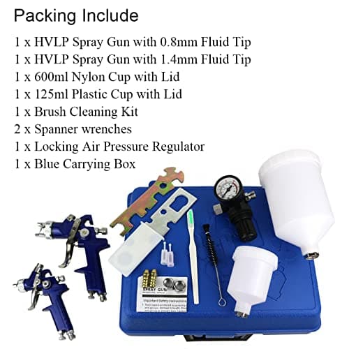 Auto Gravity Feed HVLP Air Spray Gun Set for Painting & Cake Decoration