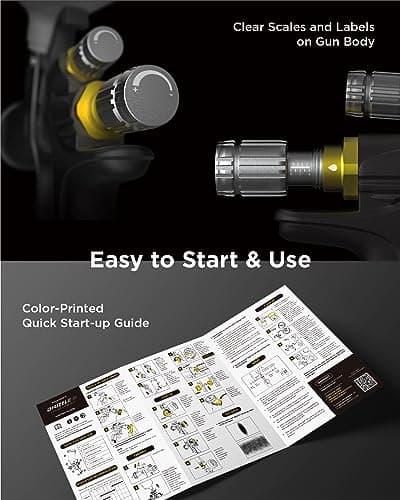 Easy to Use Air Spray Gun Kit for Cars and DIY Painting, with Nozzles and Accessories