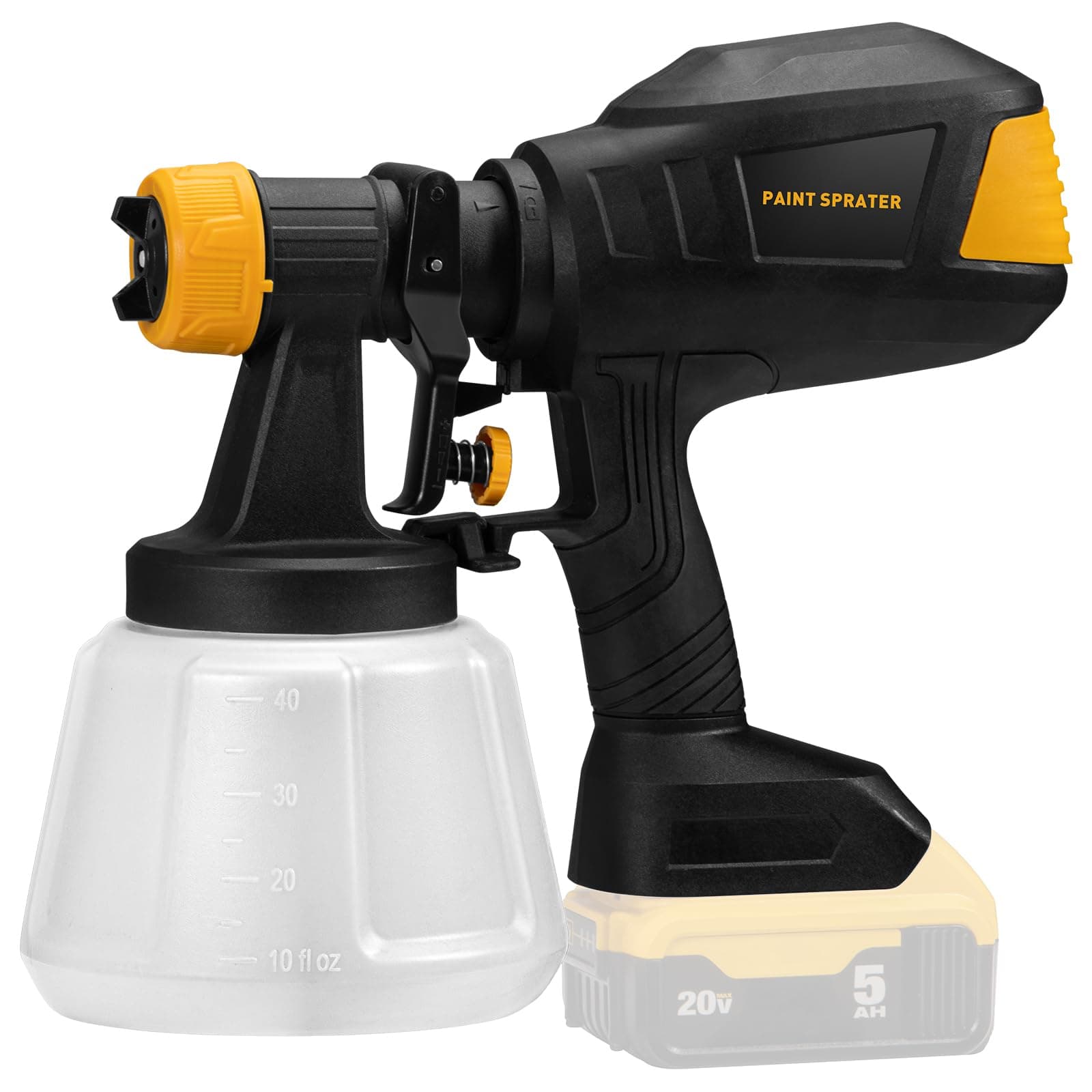 Dewalt 20V Brushless Cordless Paint Sprayer, 150 Din/s, 4 Nozzles, 1000ml/min Flow Rate