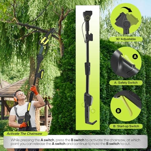 Saker 78.74 Inch Max Reach Tree Trimmer Pole Saw for Professional Arborists and Landscapers
| Saker Brushless Electric Pole Saw Battery Powered Mini Chainsaw 6 Inch Trimmer Review
| Saker Professional 2-IN-1 Pole Chainsaw 6 Inch Chainsaw Battery Pow