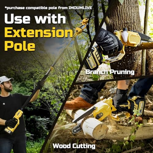 Upgrade Version 32FT/S 6 Inch Cordless Mini Chainsaw, Fast & Powerful Cutting Tool