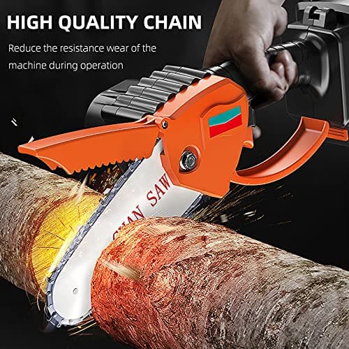 5-Piece 4-Inch Mini Chainsaw Chain Kit with Replacement Bar