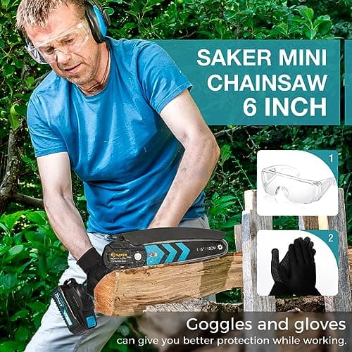 Saker 6 Inch Portable Cordless Electric Chainsaw