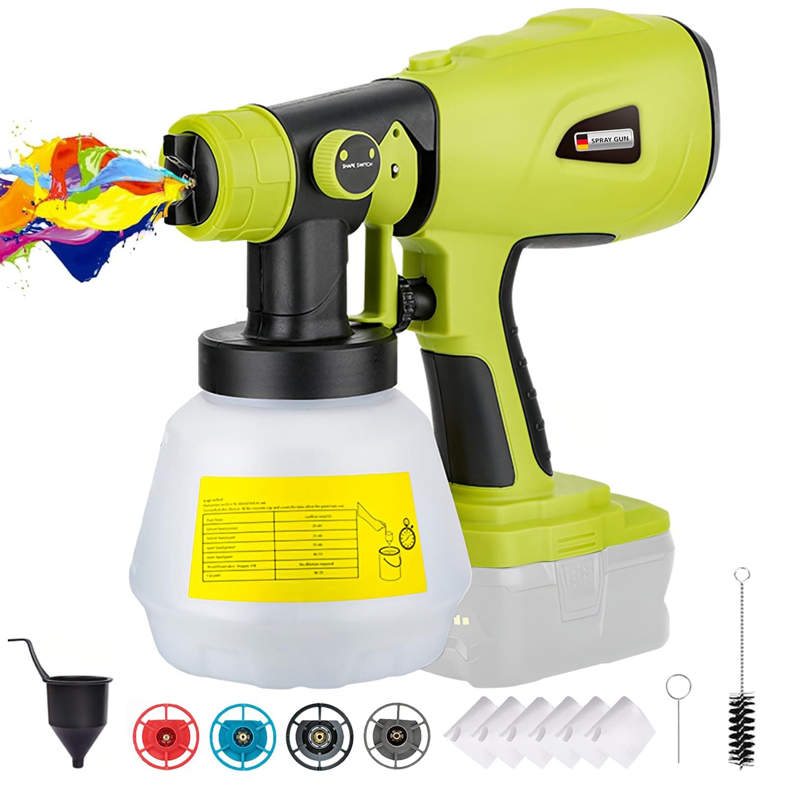 Ryobi 18V Cordless HVLP Paint Sprayer, 1000ML Container, Ceiling, Fence, Cabinet Paint