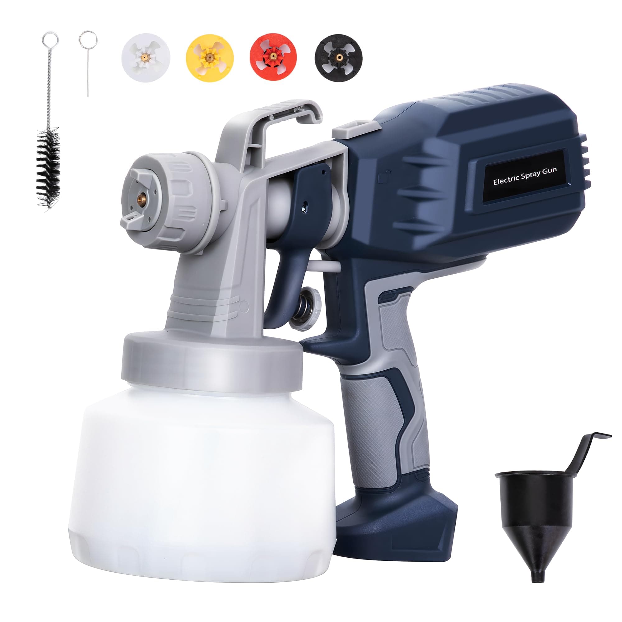 HVLP Electric Paint Sprayer with 4 Copper Nozzles for Home & Professional Use