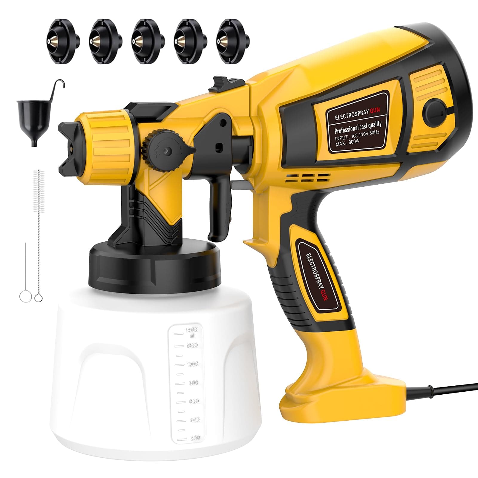 High Capacity 800W 32000RPM HVLP Paint Sprayer for Furniture & More