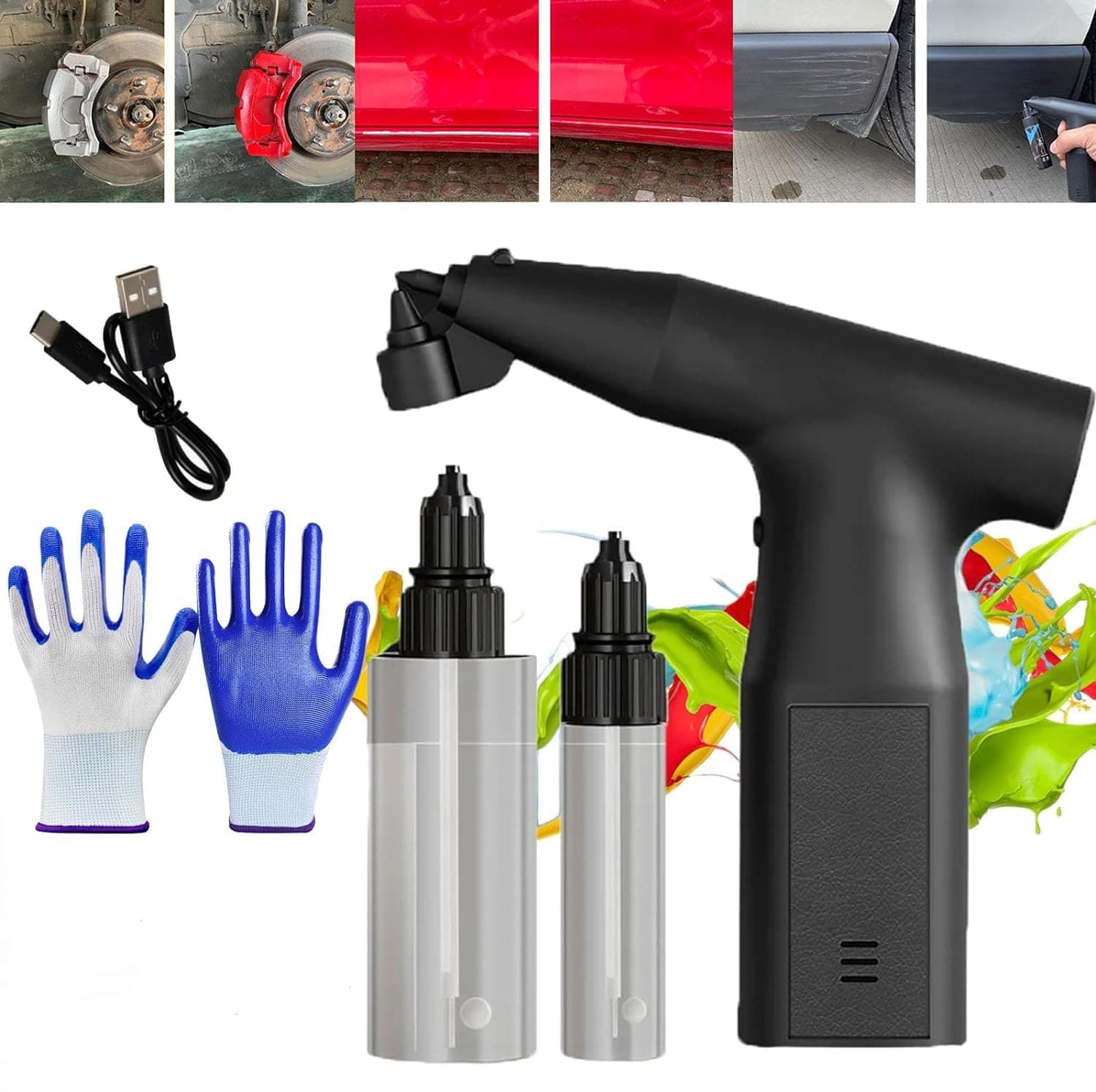 Rechargeable Electric Spray Paint Gun for Cars and More