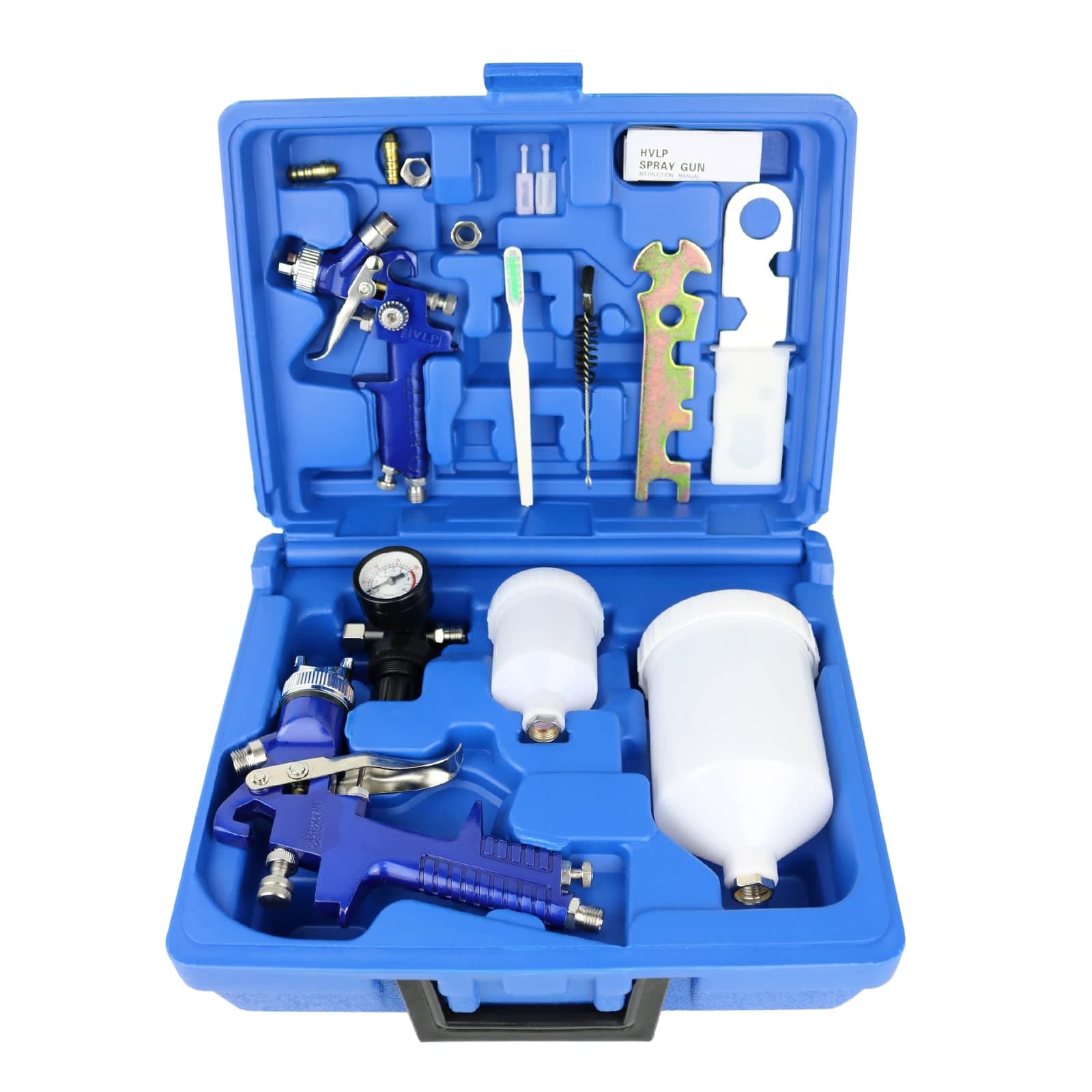Auto Gravity Feed HVLP Air Spray Gun Set for Painting & Cake Decoration