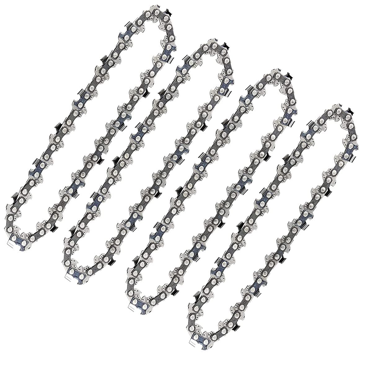 Mini Cordless Battery Chainsaw Chain, 4 Inch Replacement (4pcs)
