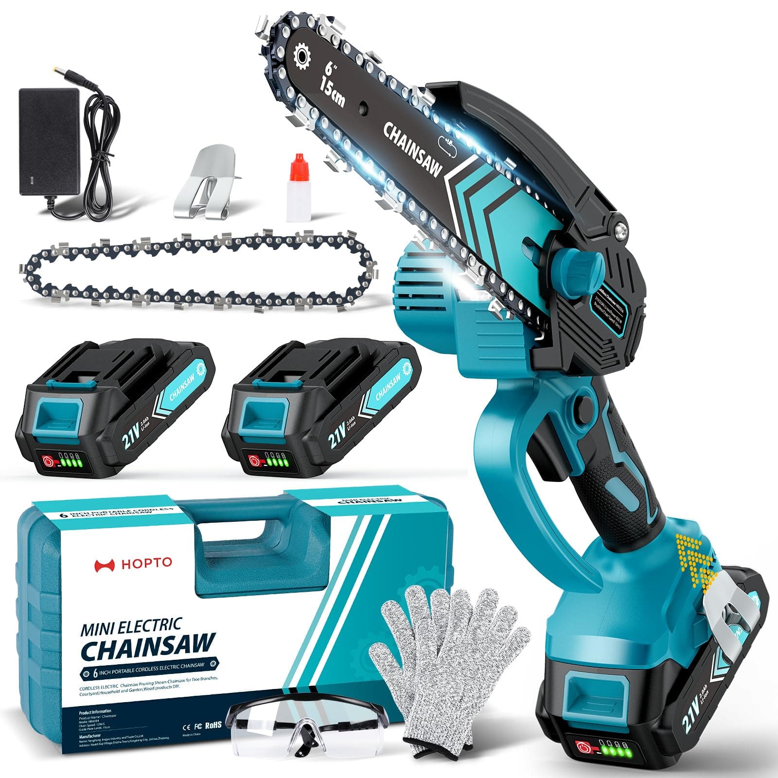 Mini Chain Saw 6-Inch Portable Handheld Chainsaw for Wood Cutting and Tree Trimming
| 2000mAh Battery 2 Pack Mini Chain Saw for Gardening and DIY Projects
| Seniors Friendly Mini Chainsaw Cordless 6-Inch for Camping and Wood Cutting