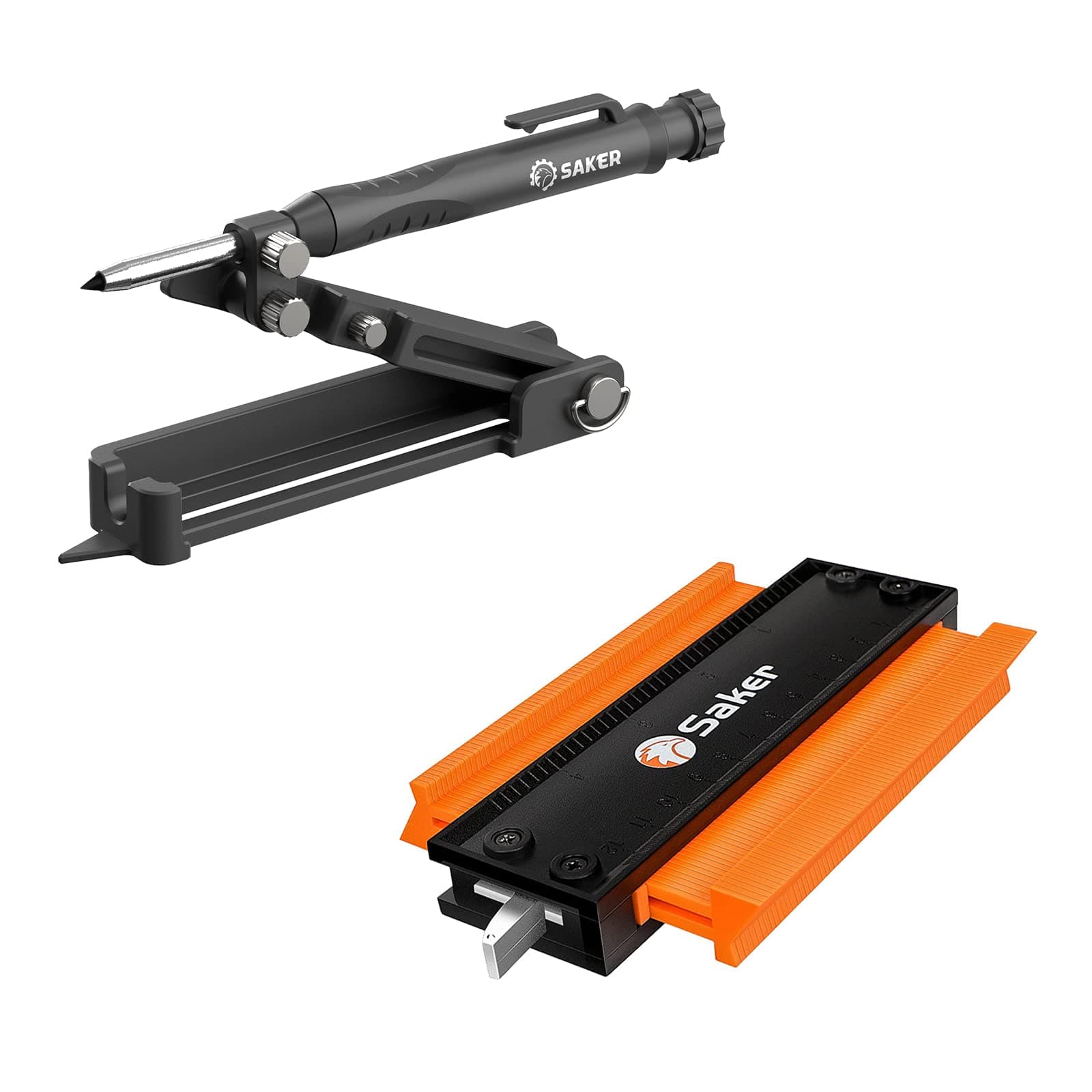 Saker 5 Inch Lock Contour Gauge & Multi-function Scribing Tool