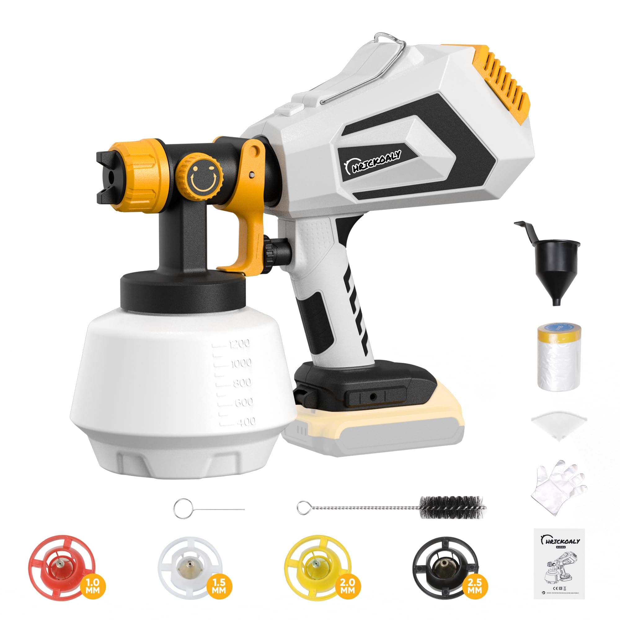 Dewalt 20V MAX Cordless Paint Sprayer, HVLP Brushless Motor, 1200ML Container