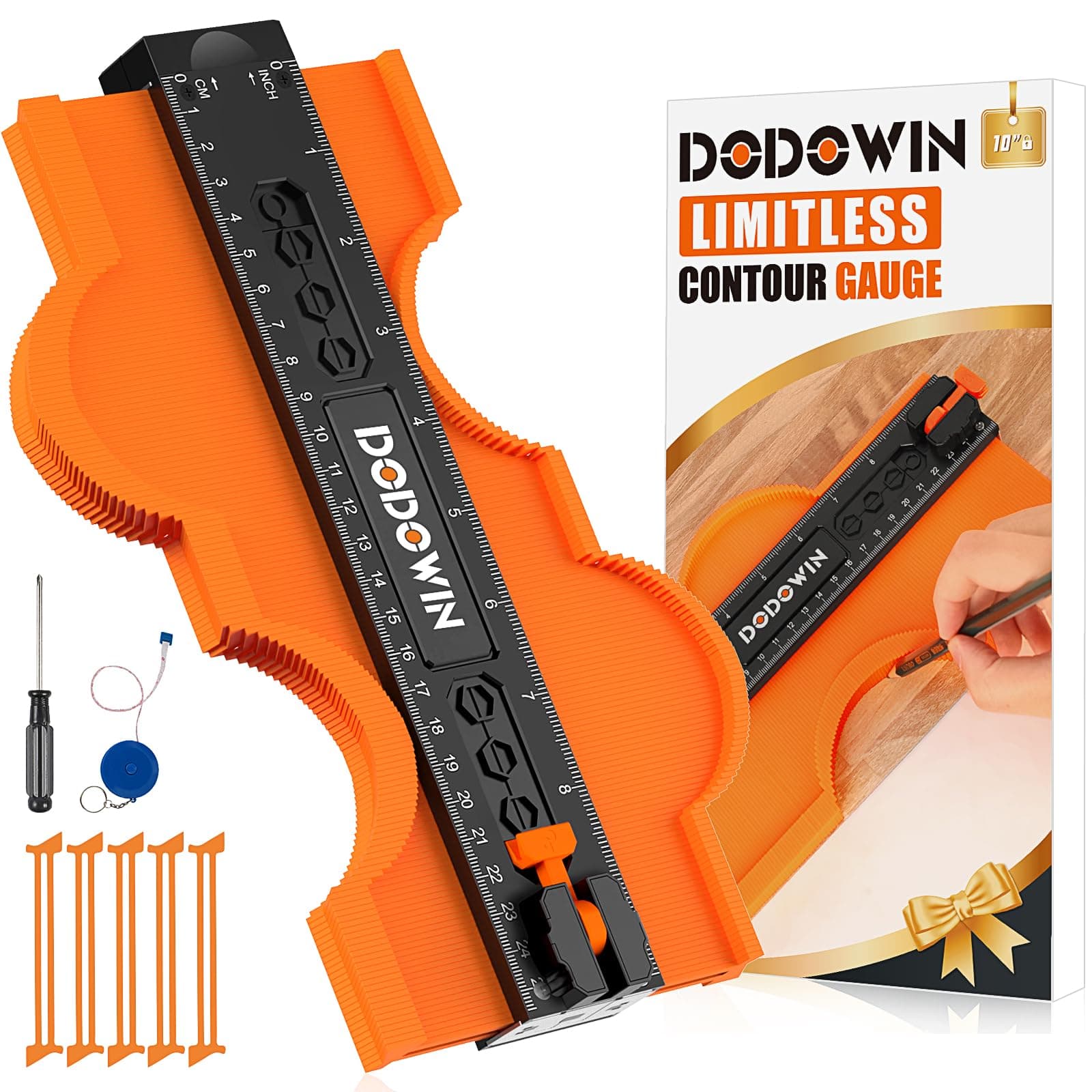 Dodowin Unlimited Connection 10 Inch Contour Gauge Tool, Shape & Outline for Men Dad Husband